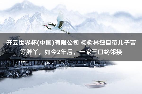 开云世界杯(中国)有限公司 杨树林独自带儿子苦等胖丫，如今2年后，一家三口终邻接