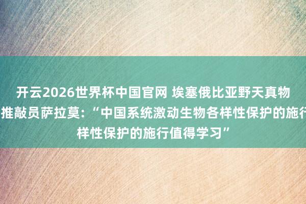 开云2026世界杯中国官网 埃塞俄比亚野天真物保护局高等推敲员萨拉莫: “中国系统激动生物各样性保护的施行值得学习”