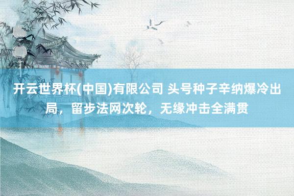 开云世界杯(中国)有限公司 头号种子辛纳爆冷出局，留步法网次轮，无缘冲击全满贯