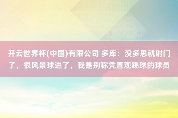开云世界杯(中国)有限公司 多库：没多思就射门了，很风景球进了，我是别称凭直观踢球的球员