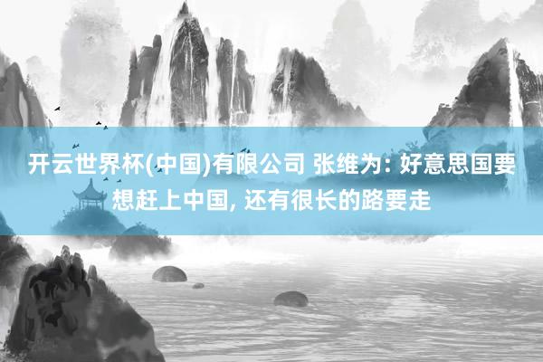 开云世界杯(中国)有限公司 张维为: 好意思国要想赶上中国, 还有很长的路要