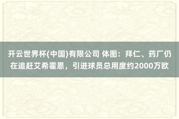 开云世界杯(中国)有限公司 体图：拜仁、药厂仍在追赶艾希霍恩，引进球员总用度约2000万欧